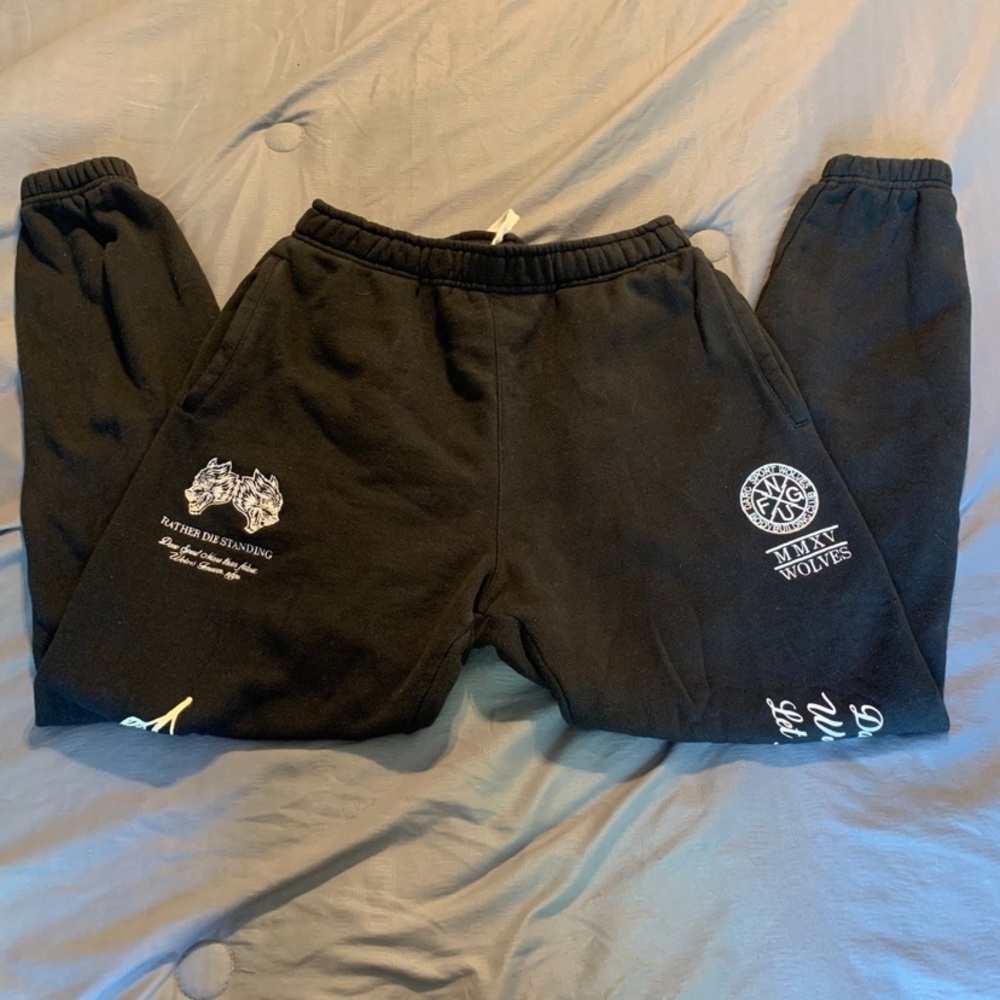 Darc Sport Black Graphic Jogger Track Pants